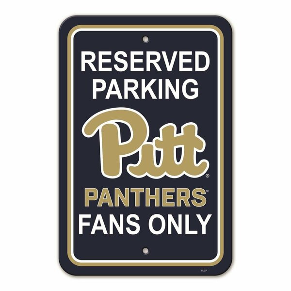 Fremont Die Consumer Products Pittsburgh Panthers Sign - Plastic - Reserved Parking - 12 in x 18 in 2324540291